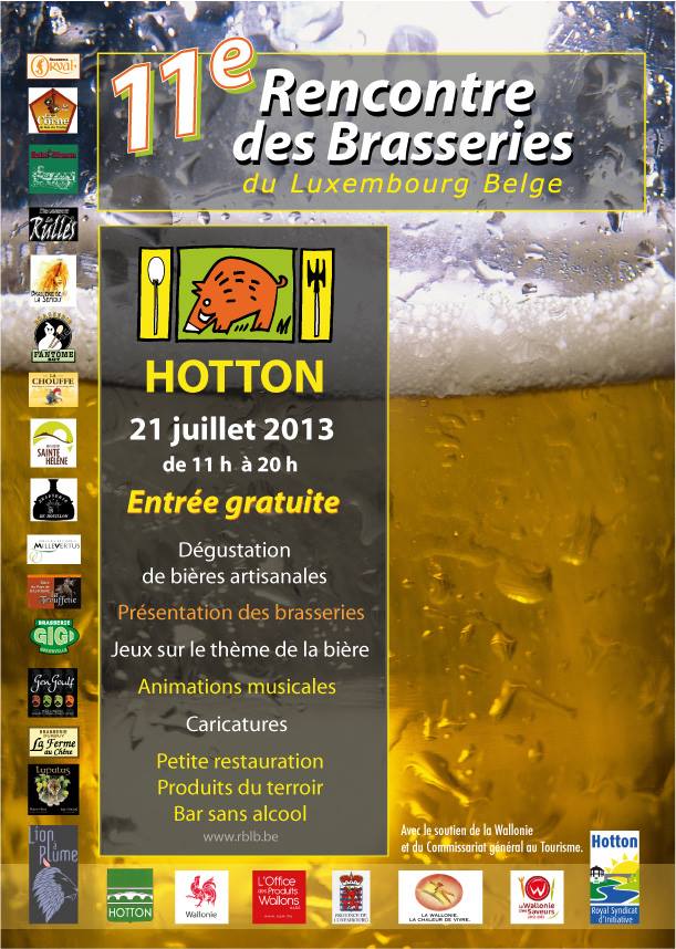 13è RENCONTRE DES BRASSERIES DU LUXEMBOURG BELGE à Hotton 2015