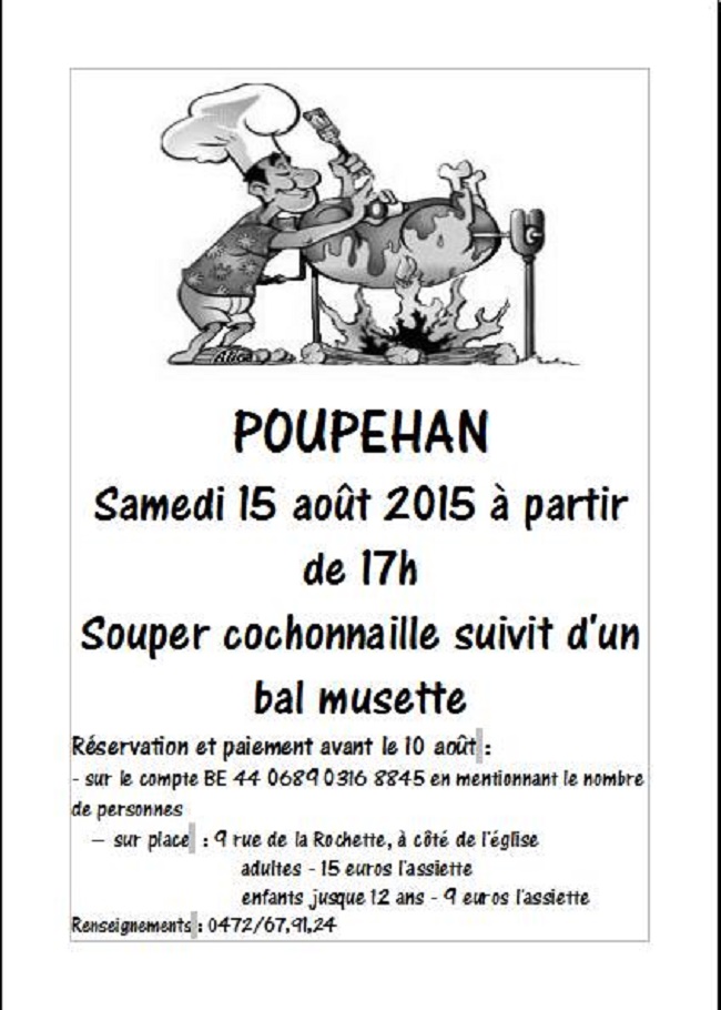 Poupehan : souper et bal