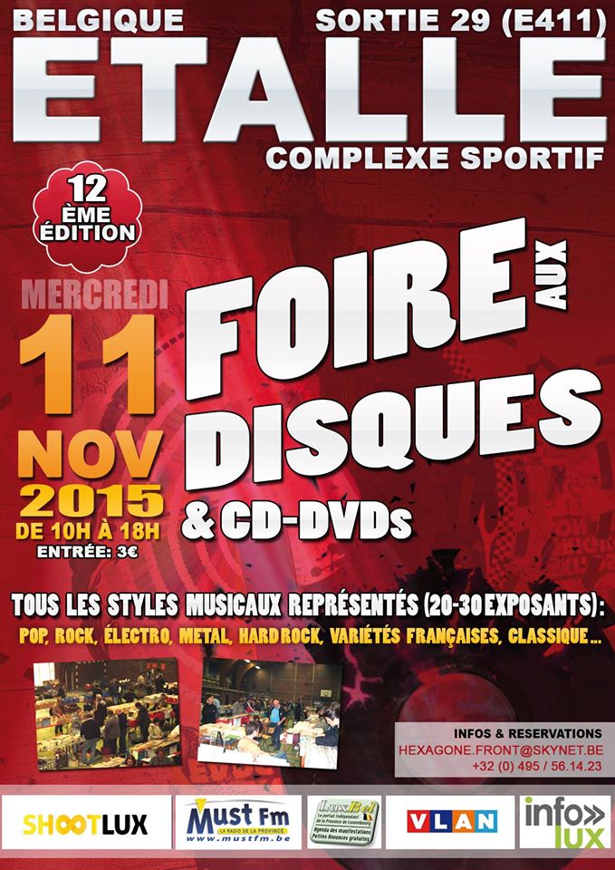 Foire aux disques et cd/dvd’s Etalle