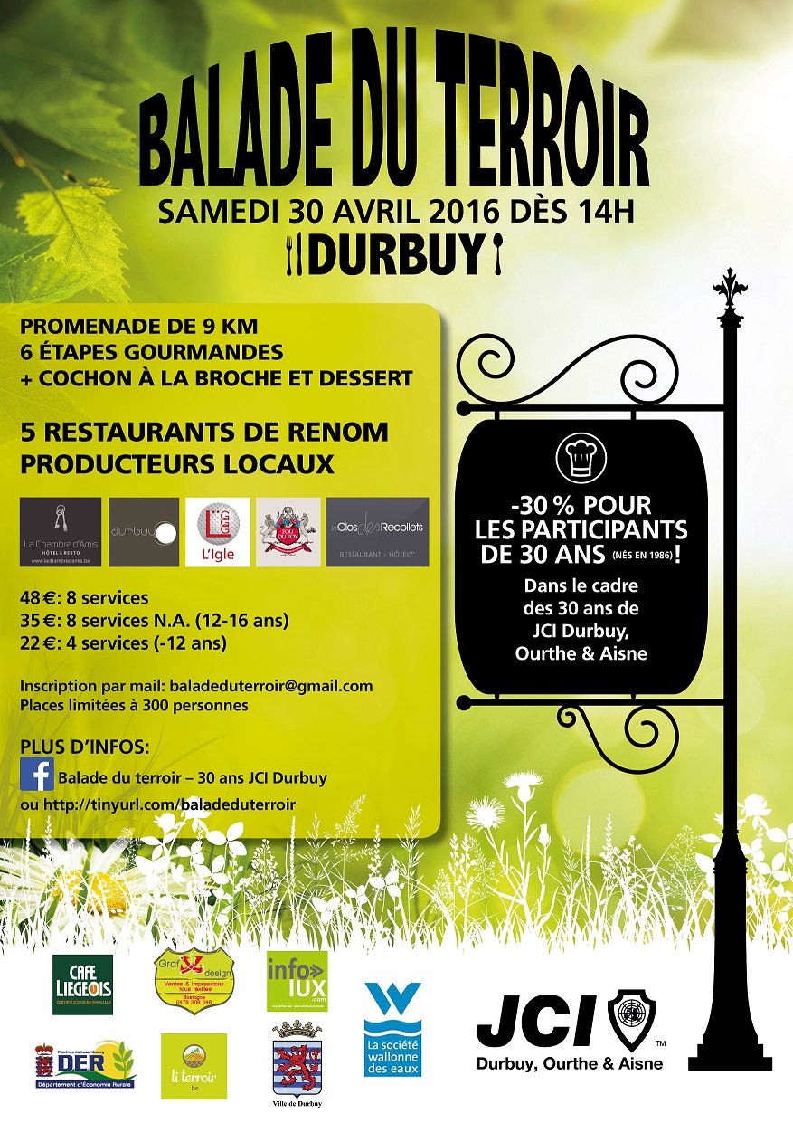 Balade du terroir - 30 ans JCI Durbuy - Affiche