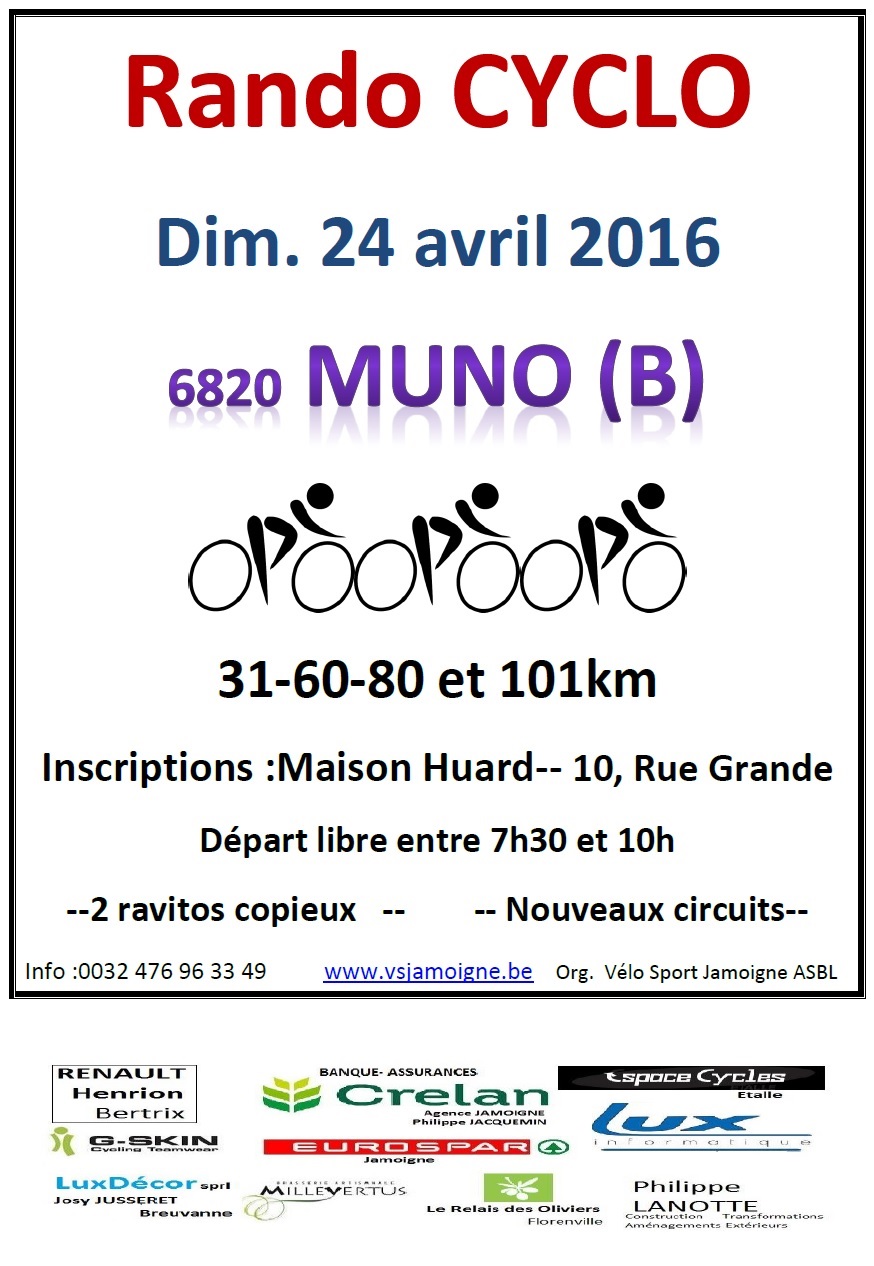 Randonnées Cyclo à Muno