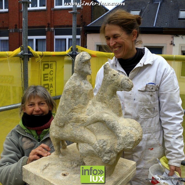 Recontitution de la colonne gallo-romaine à Arlon