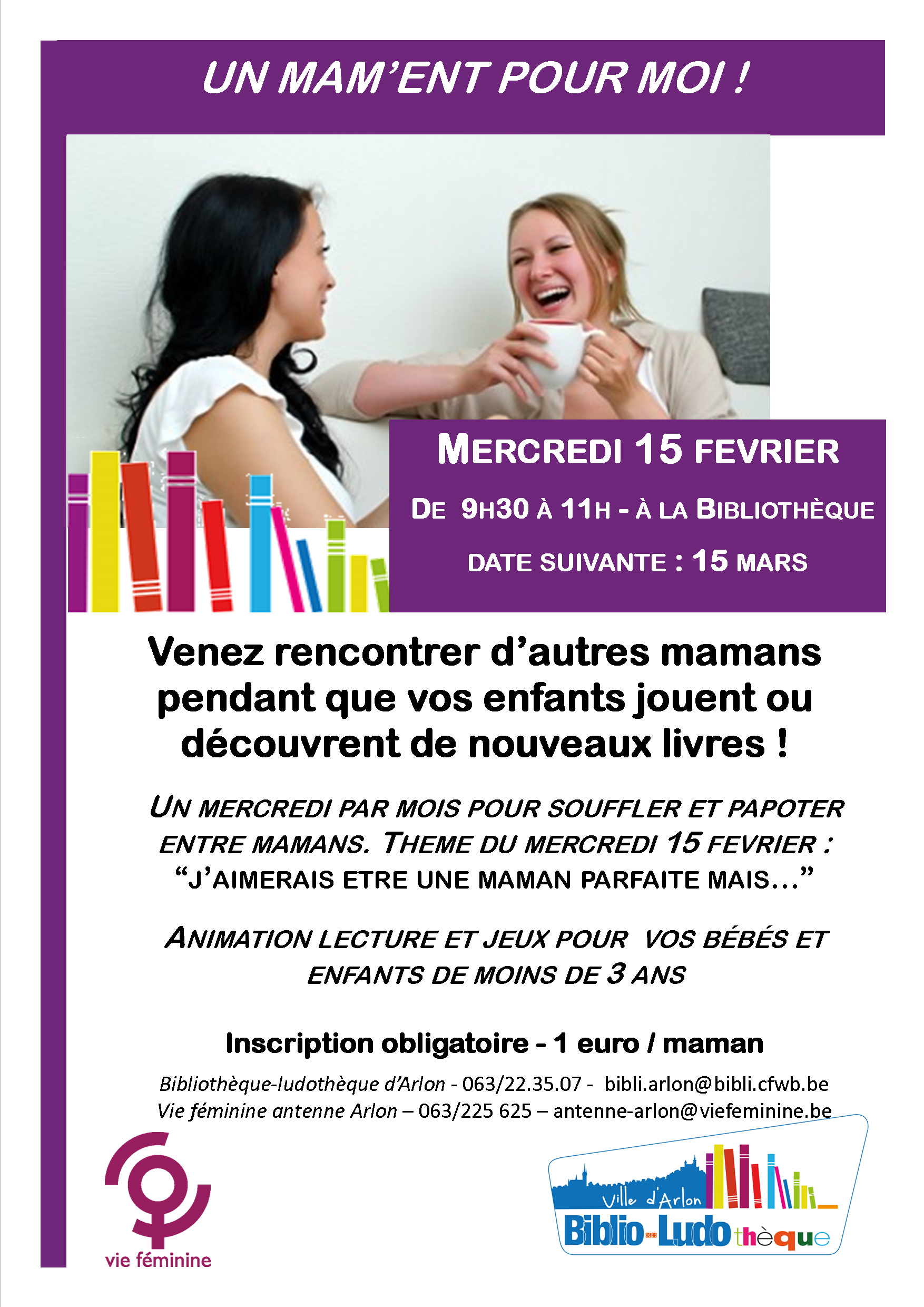 Rencontre Maman Bébé à la Bibliothèque d’Arlon