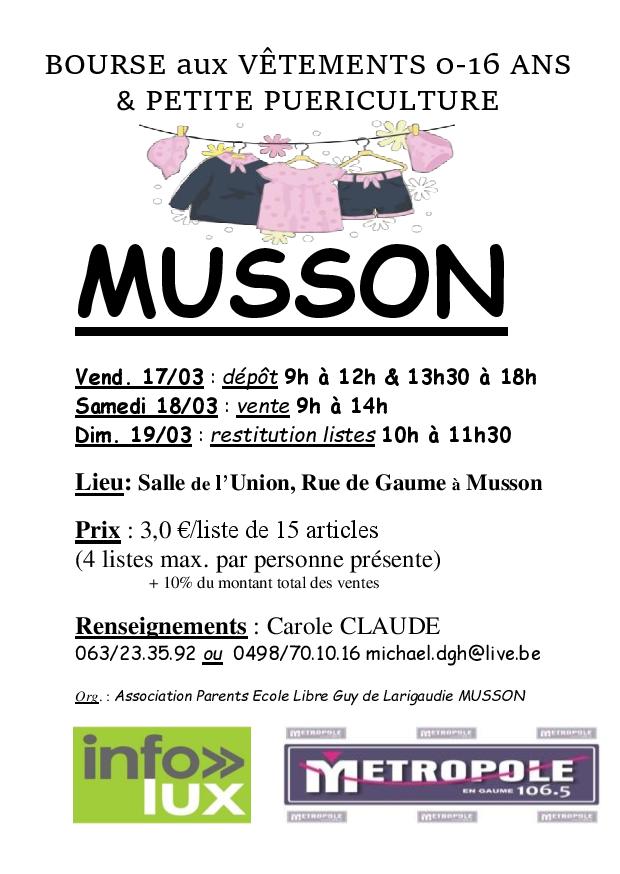 Bourse aux vêtements à Musson