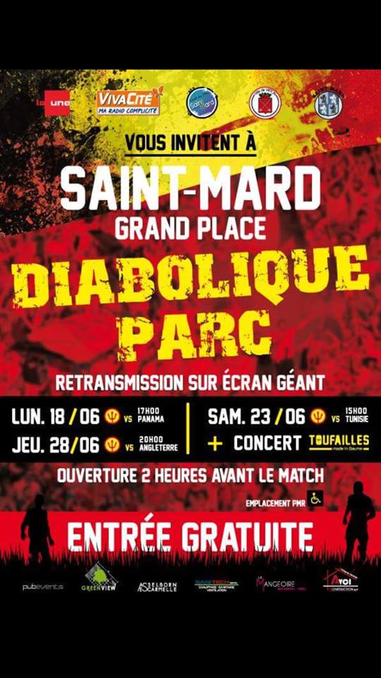 Ecran Geants Saint-Mard pour Supporter nos Diables