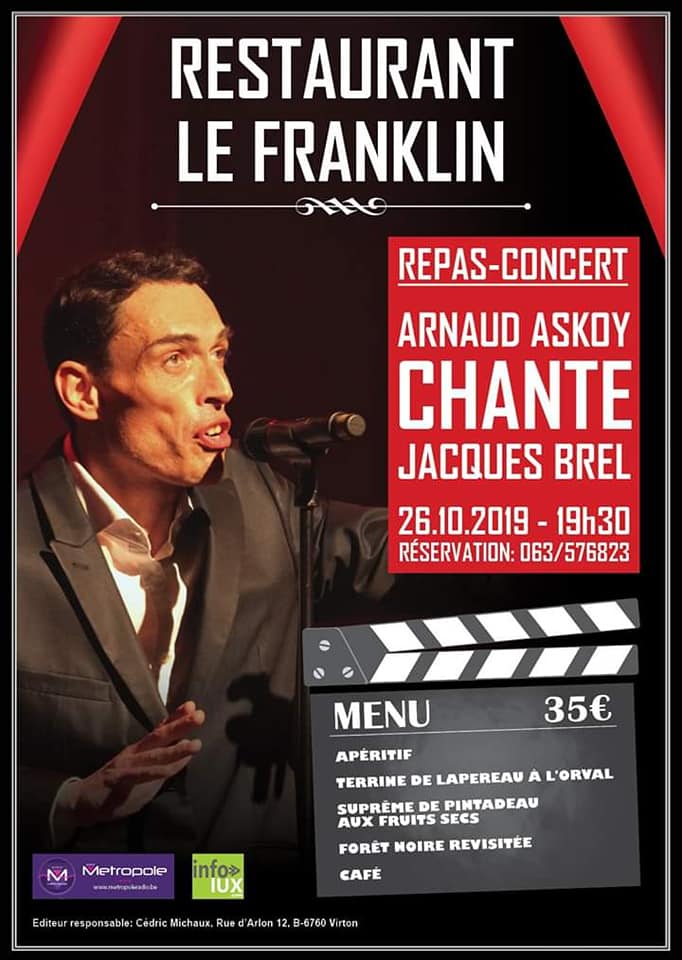 Au Franklin  à Virton ARNAUD ASKOY chante JACQUES BREL