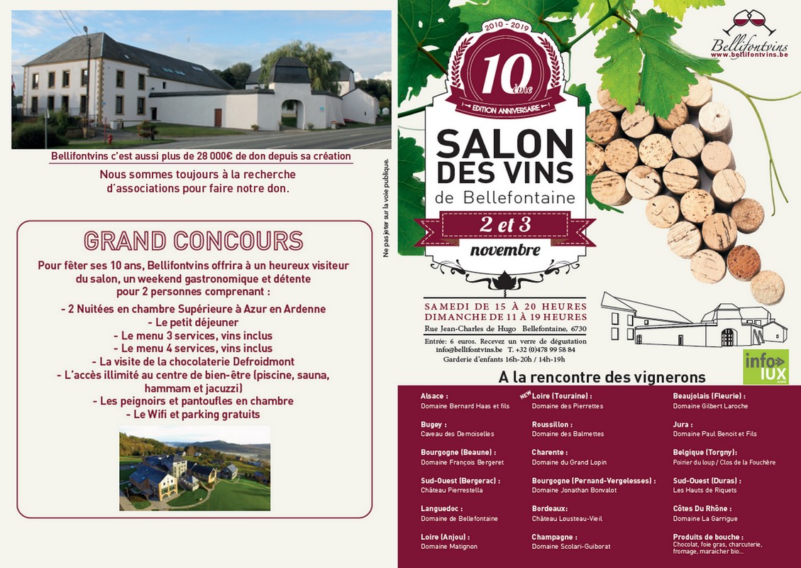 10ème SALON DES VINS DE BELLEFONTAINE