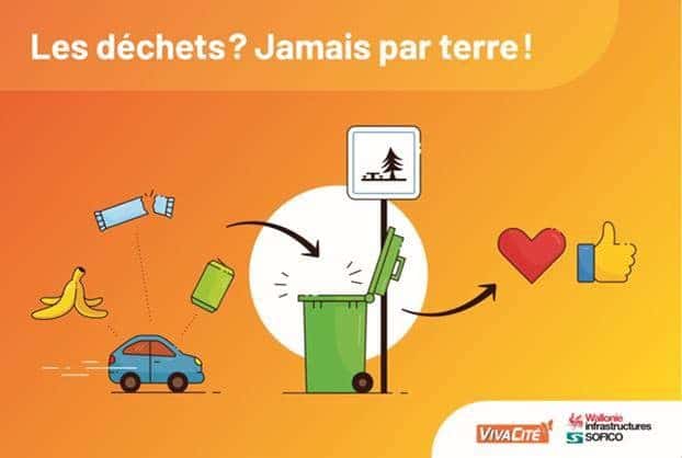 Les déchets ? Jamais par terre !