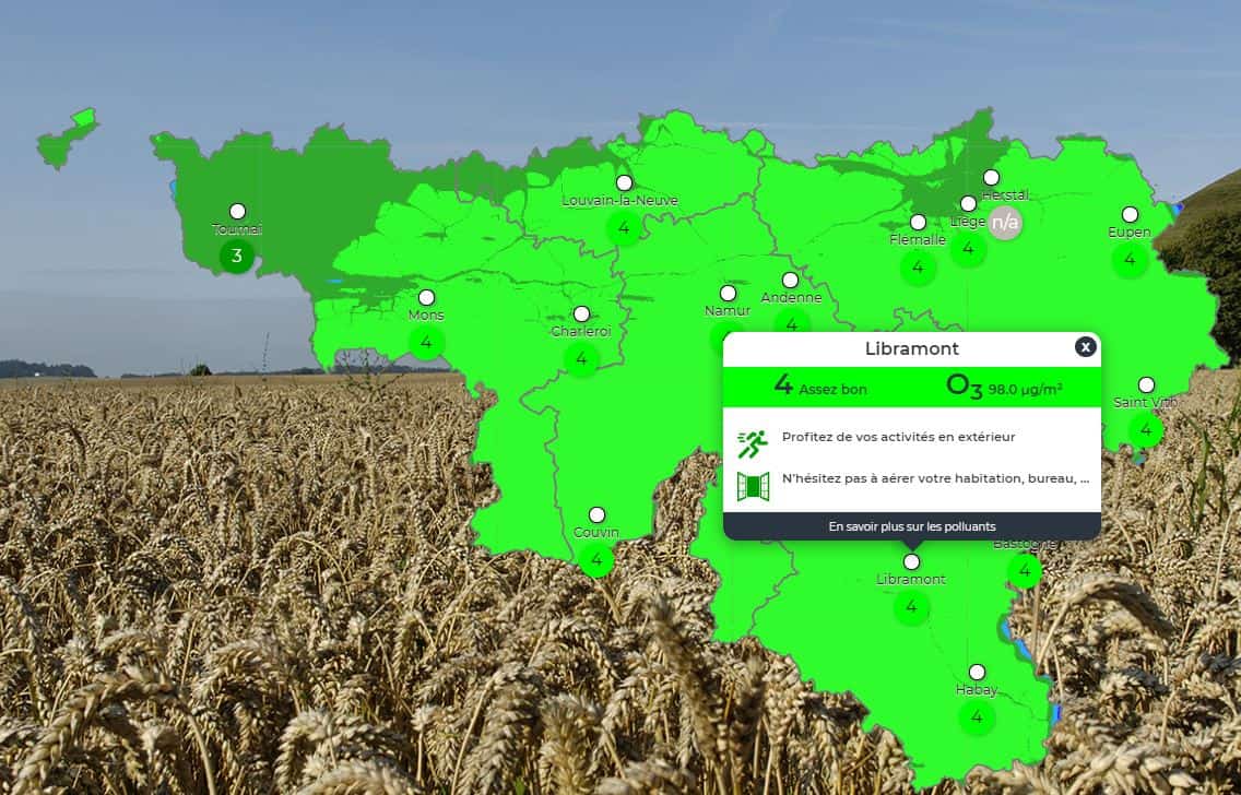 qualité de l’air en province de Luxembourg